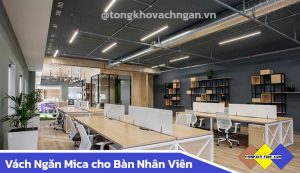 vách ngăn mica bàn nhân viên