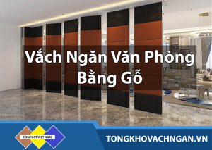 vách ngăn văn phòng bằng gỗ