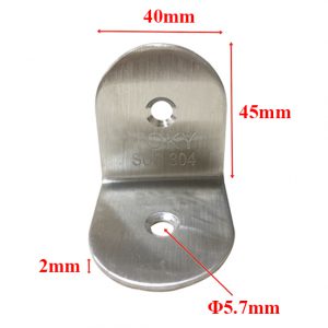 Kích thước ke góc vách ngăn vệ sinh inox 304
